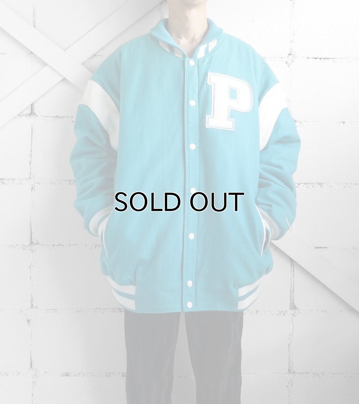 画像5: "PELLE PELLE" Melton Wool Stadium Jacket TURQUOISE BLUE size 3XL (5)