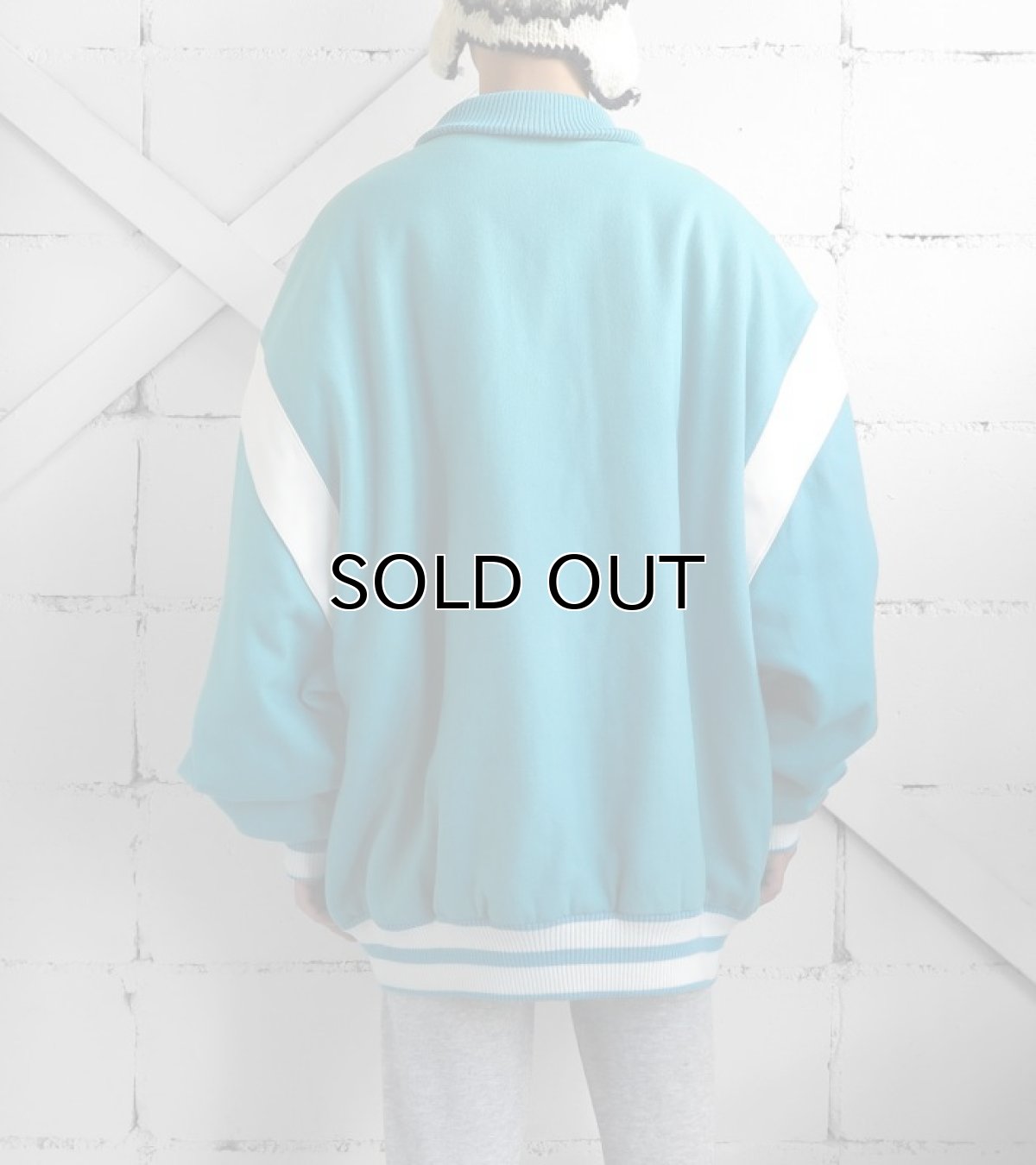 画像7: "PELLE PELLE" Melton Wool Stadium Jacket TURQUOISE BLUE size 3XL (7)