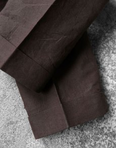 画像4: Riprap "TWO TUCK SLACKS" -PAPER/LINEN WEATHER-　color DARK BROWN (4)