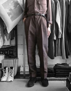 画像6: Riprap "TWO TUCK SLACKS" -PAPER/LINEN WEATHER-　color DARK BROWN (6)