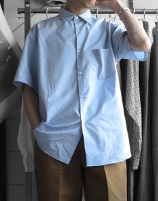 画像6: Riprap "REGULAR COLLAR S/S SHIRT" -120/2 COTTON POPLIN-　color SAX (6)