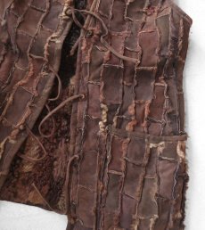 画像2: OLD EUROPE  Real Sheep Skin Mouton Patch Work Vest　BROWN　size M-L (2)