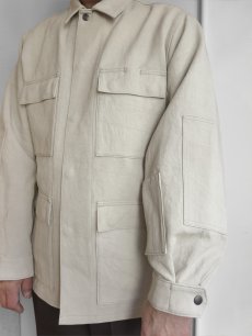 画像11: Riprap "ABU JKT" -COTTON/LINEN DRIED TWILL-　color WHITE SAGE (11)