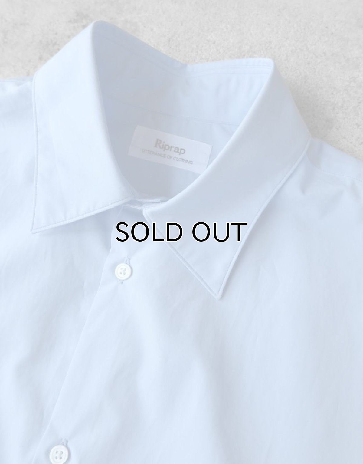 画像3: Riprap "REGULAR COLLAR S/S SHIRT" -120/2 COTTON POPLIN-　color SAX (3)