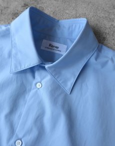 画像3: Riprap "REGULAR COLLAR S/S SHIRT" -120/2 COTTON POPLIN-　color SAX (3)