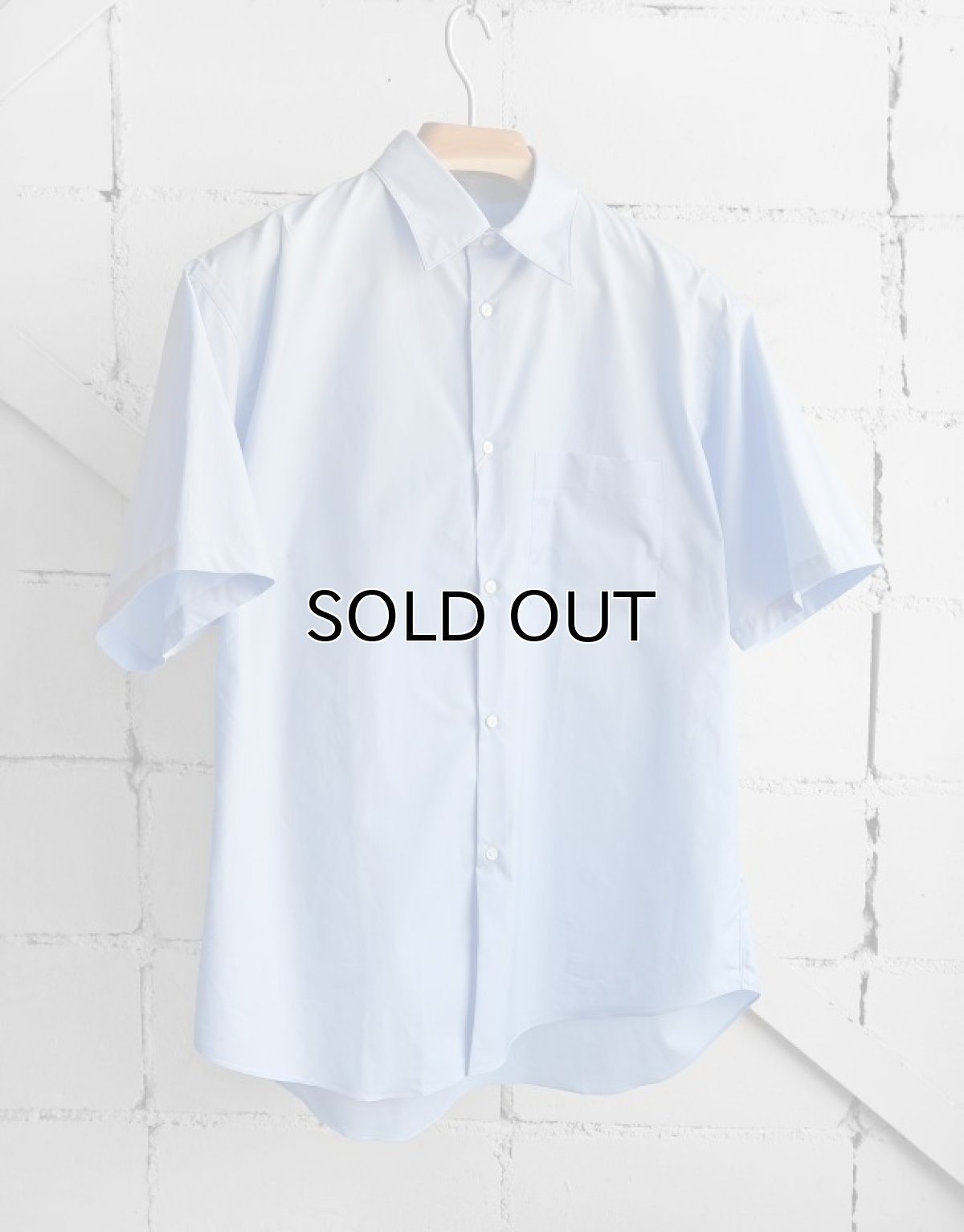 画像1: Riprap "REGULAR COLLAR S/S SHIRT" -120/2 COTTON POPLIN-　color SAX (1)