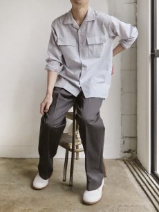 画像10: Riprap "OPEN COLLAR SHIRT" -PE/RA SHADOW CHECK-　color ROSE GRAY (10)