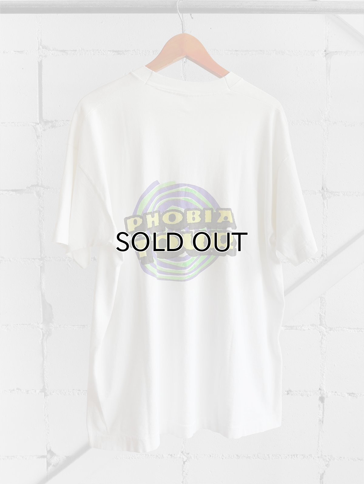 画像2: 1990's "THE KINKS" PHOBIA TOUR Print T-Shirt　WHITE　size XL (2)