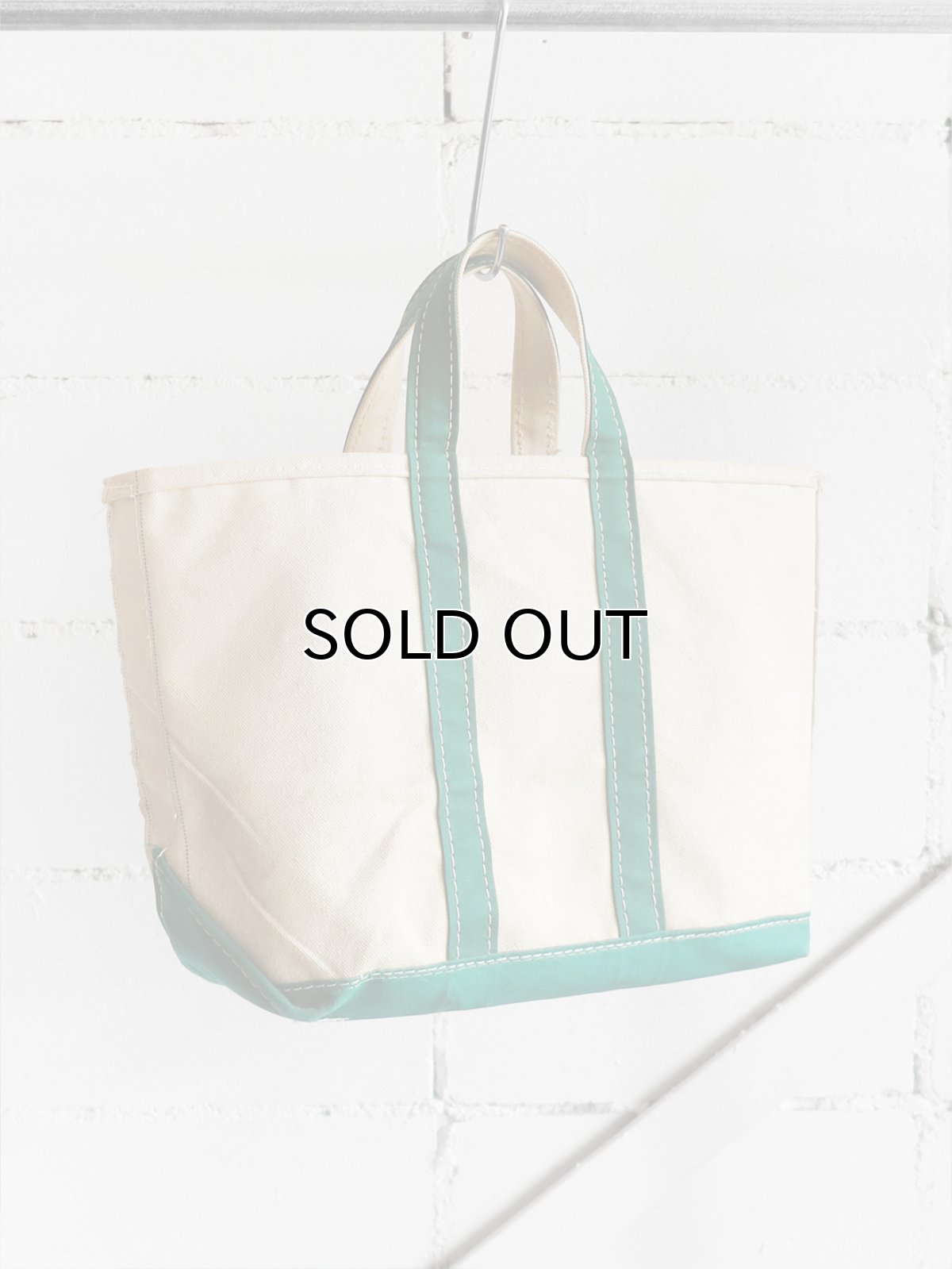 画像1: 1980's "L.L. BEAN" Canvas Tote Bag　NATURAL/GREEN (1)