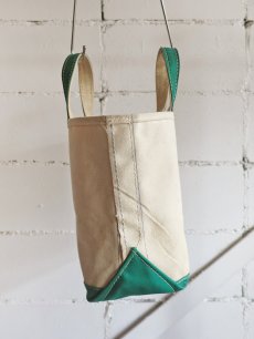 画像2: 1980's "L.L. BEAN" Canvas Tote Bag　NATURAL/GREEN (2)