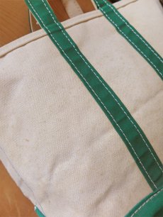 画像8: 1980's "L.L. BEAN" Canvas Tote Bag　NATURAL/GREEN (8)