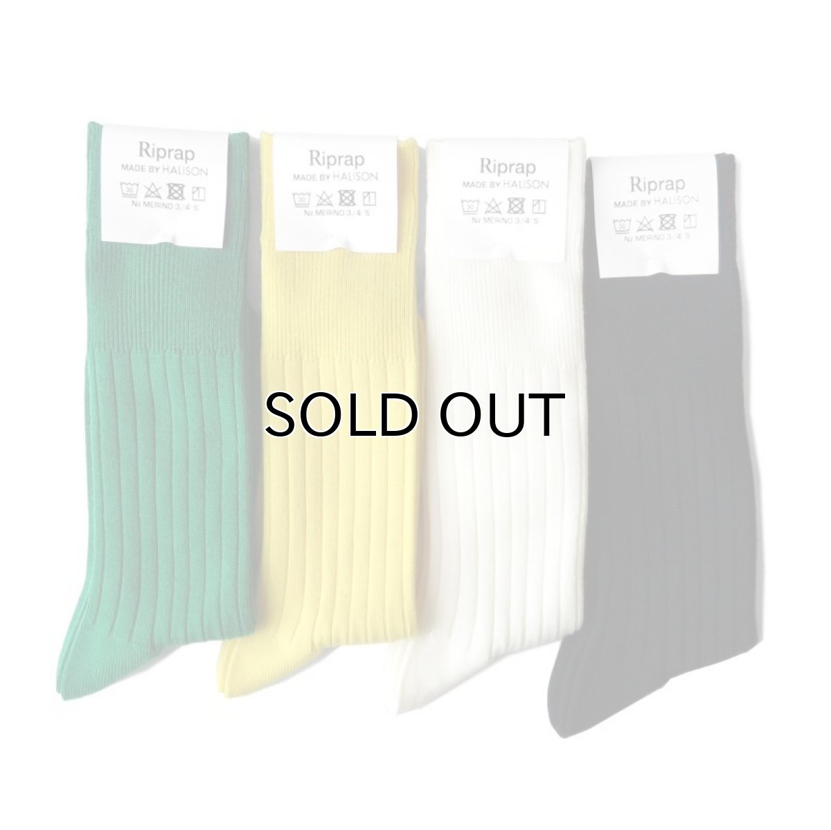 画像1: Riprap "Nz Merino Three Quarter Socks" made by HALISON　size MEN'S FREE (25~27cm) (1)