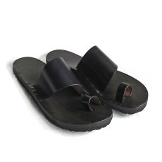 画像1: JUTTA NEUMANN "ALICE" LEATHER SANDAL　color BLACK　size 6D ~ 11D (1)