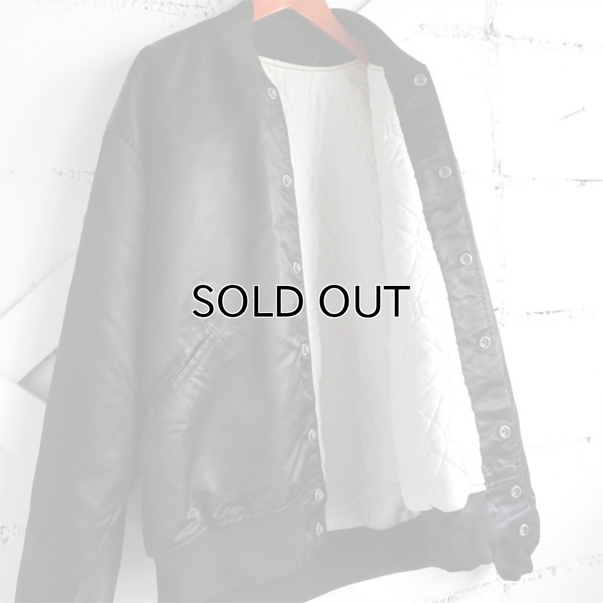 画像7: 1980's MLB "CHICAGO WHITE SOX" Nylon Satin Stadium Jacket　BLACK　size MEDIUM (7)