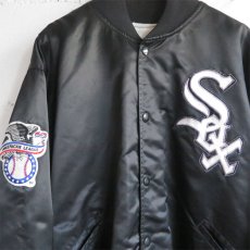 画像5: 1980's MLB "CHICAGO WHITE SOX" Nylon Satin Stadium Jacket　BLACK　size MEDIUM (5)