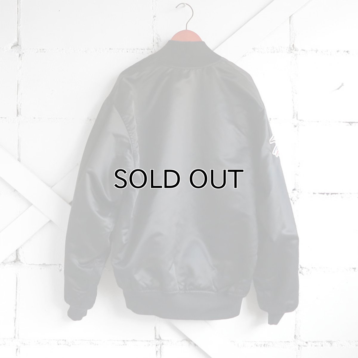 画像2: 1980's MLB "CHICAGO WHITE SOX" Nylon Satin Stadium Jacket　BLACK　size MEDIUM (2)