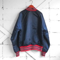 画像2: 1980's STARTER "BOSTON RED SOX" Nylon Satin Stadium Jacket　NAVY　size MEDIUM (2)