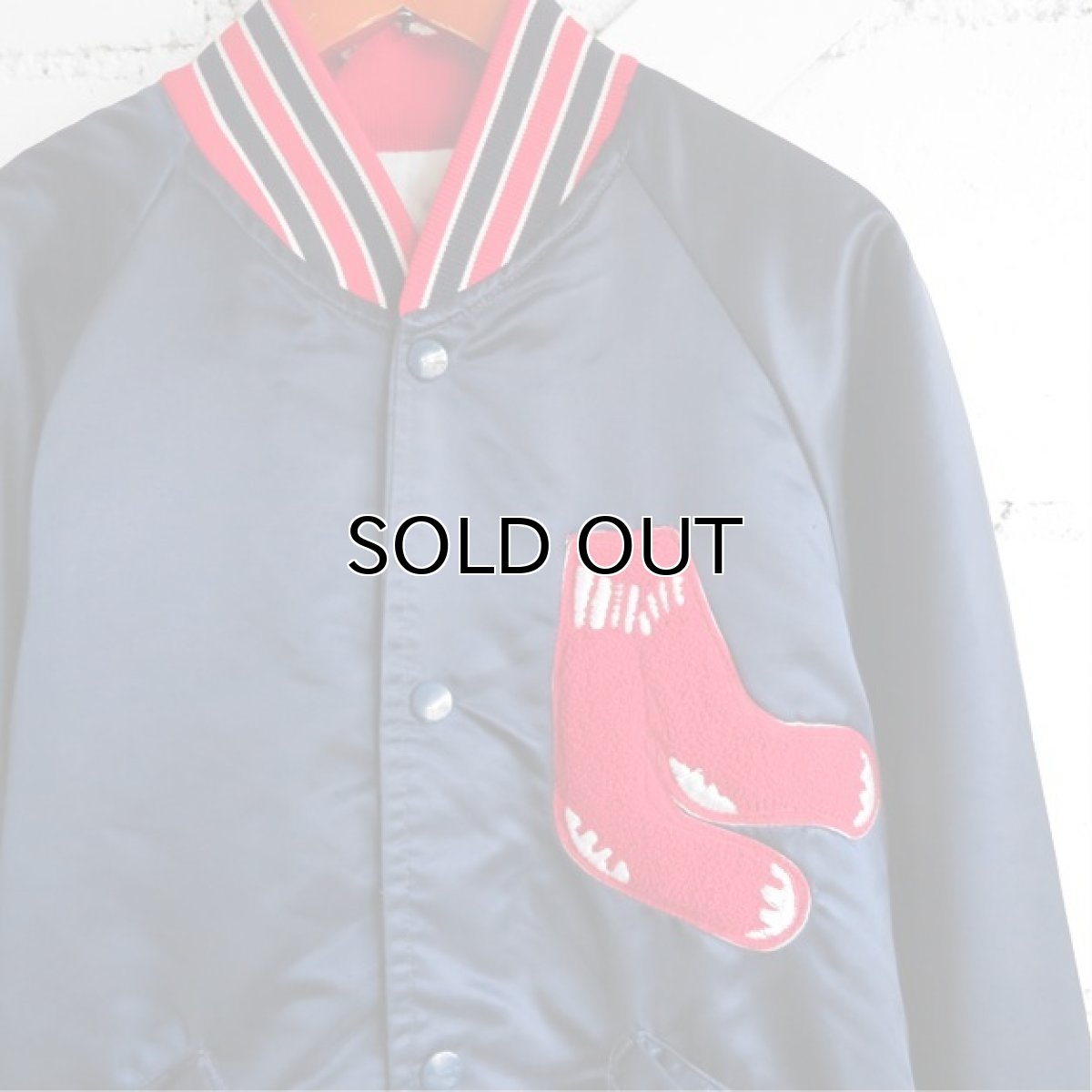 画像5: 1980's STARTER "BOSTON RED SOX" Nylon Satin Stadium Jacket　NAVY　size MEDIUM (5)