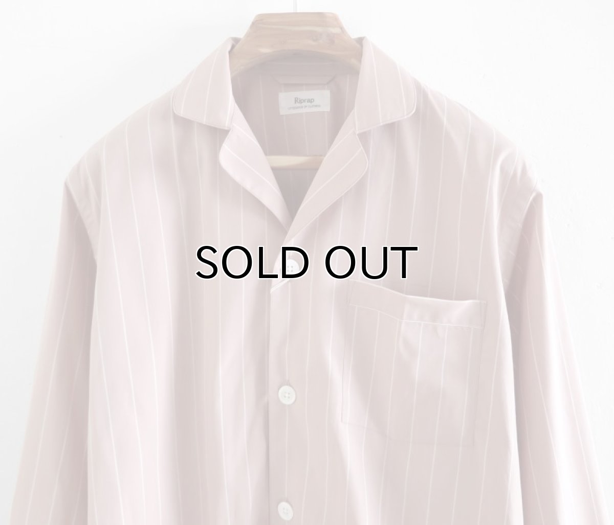 画像3: Riprap "PAJAMA SHIRT" -WEATHER STRIPE-  color PINK size L-XL (3)