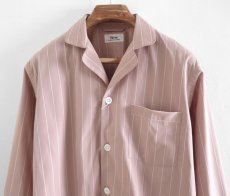 画像3: Riprap "PAJAMA SHIRT" -WEATHER STRIPE-  color PINK　size L-XL (3)