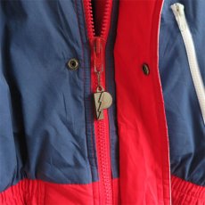 画像9: 1990's PRO PLAYER "NEW YORK YANKEES" Stadium Puffer  Jacket　NAVY/WHITE/RED　size LARGE (9)