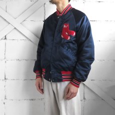 画像3: 1980's STARTER "BOSTON RED SOX" Nylon Satin Stadium Jacket　NAVY　size MEDIUM (3)