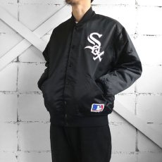 画像3: 1980's MLB "CHICAGO WHITE SOX" Nylon Satin Stadium Jacket　BLACK　size MEDIUM (3)