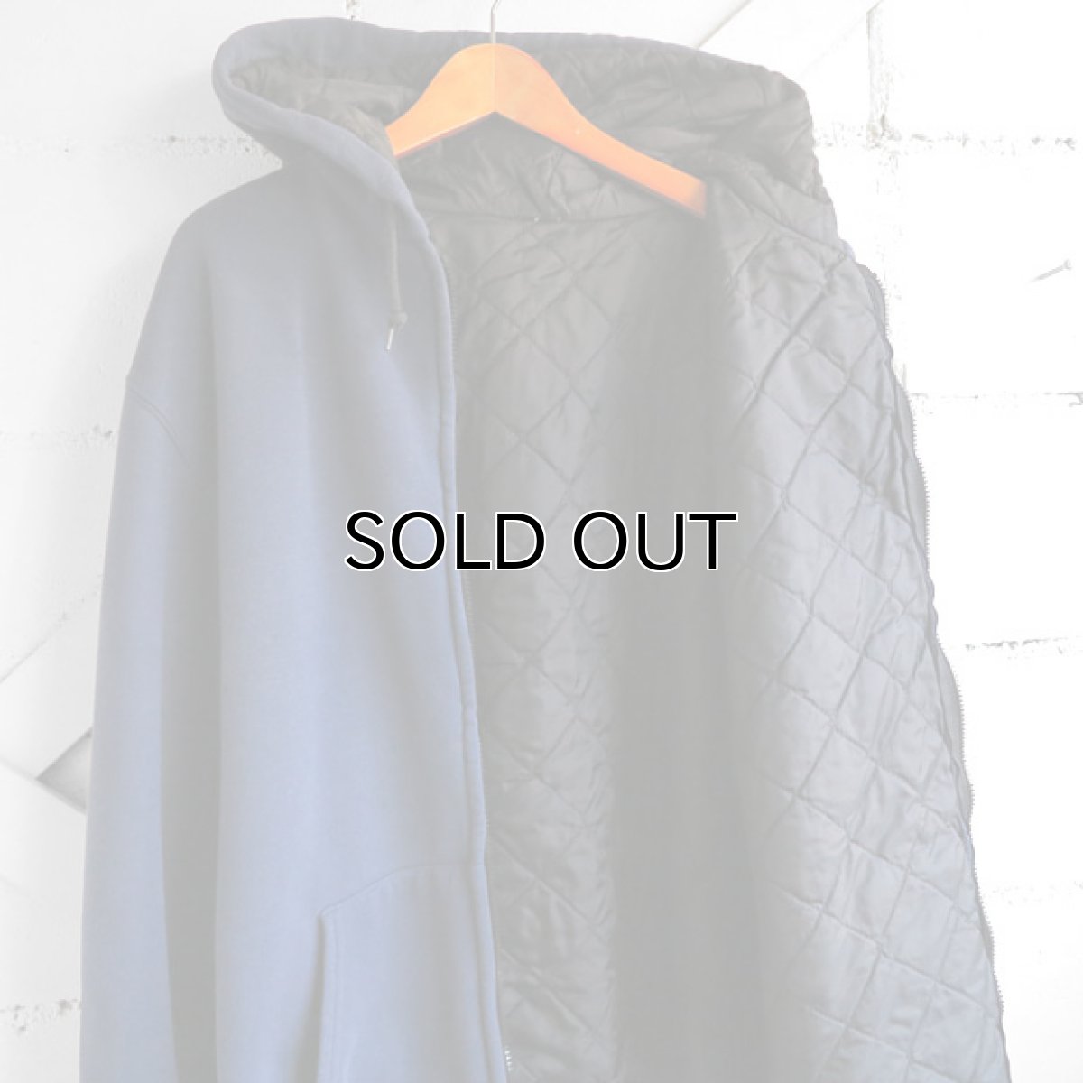 画像5: "Carhartt" Heavy Sweat Zip up Parka with -Quilting Liner- NAVY size XXL (5)