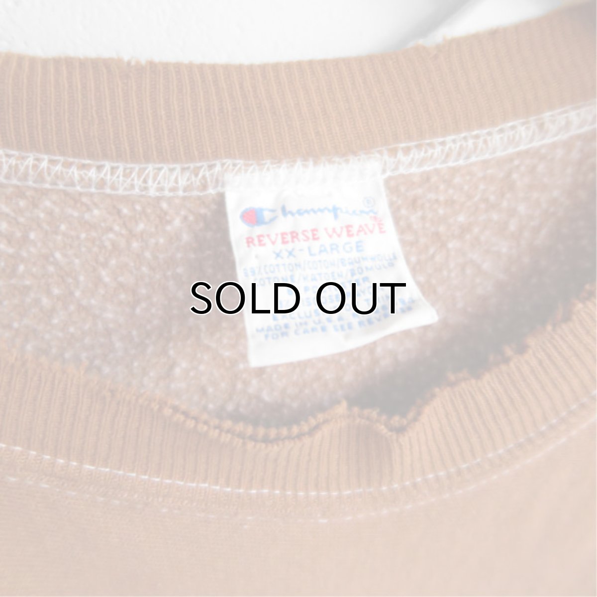 画像7: 1990's Champion "REVERSE WEAVE" Sweat Shirt -Over Dyed- LIGHT BROWN size L-XL(表記XXL) (7)