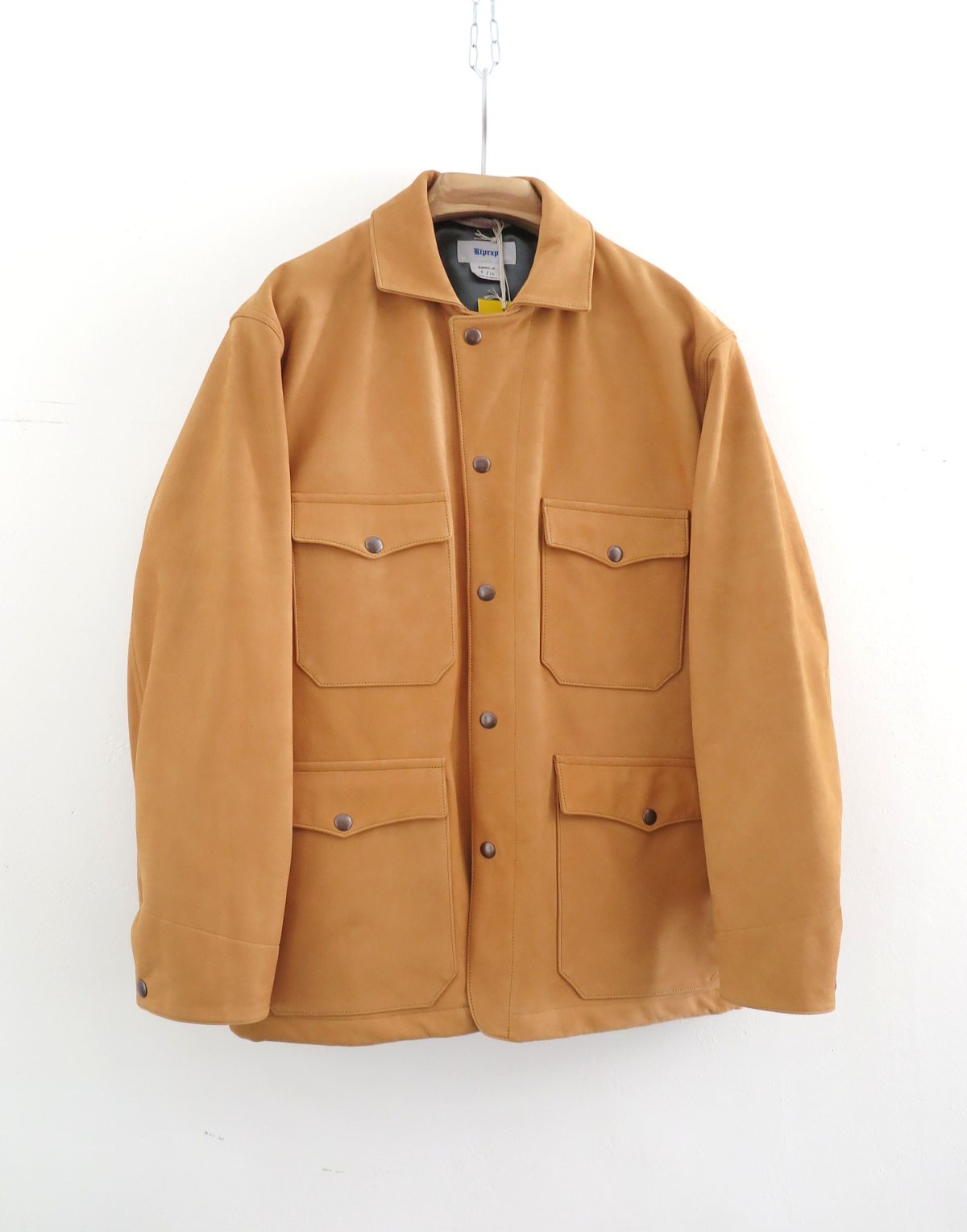 画像1: Riprap "HUNTING JACKET" -BELGIAN COW NUBUCK-　color YELLOW (1)