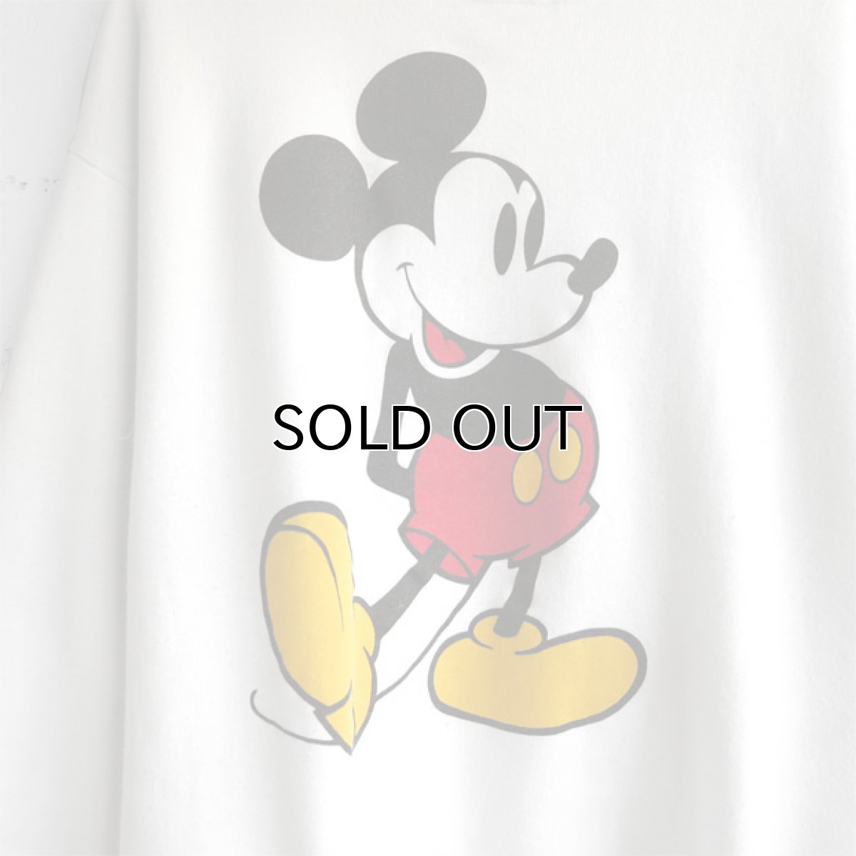 画像4: 1980's DISNEY "MICKEY MOUSE" Print  Sweat Shirt WHITE size L-XL (4)