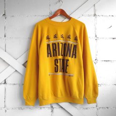 画像1: 1980's~ "ARIZONA STATE" Print  Sweat Shirt　MUSTARD　size L (1)