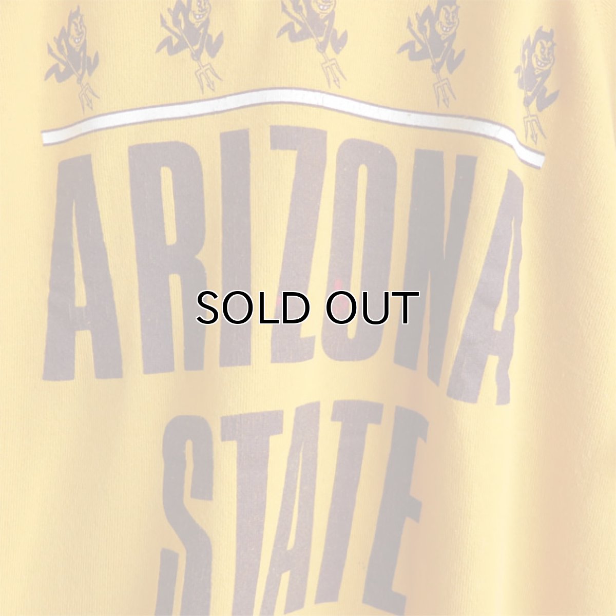 画像4: 1980's~ "ARIZONA STATE" Print  Sweat Shirt MUSTARD size L (4)