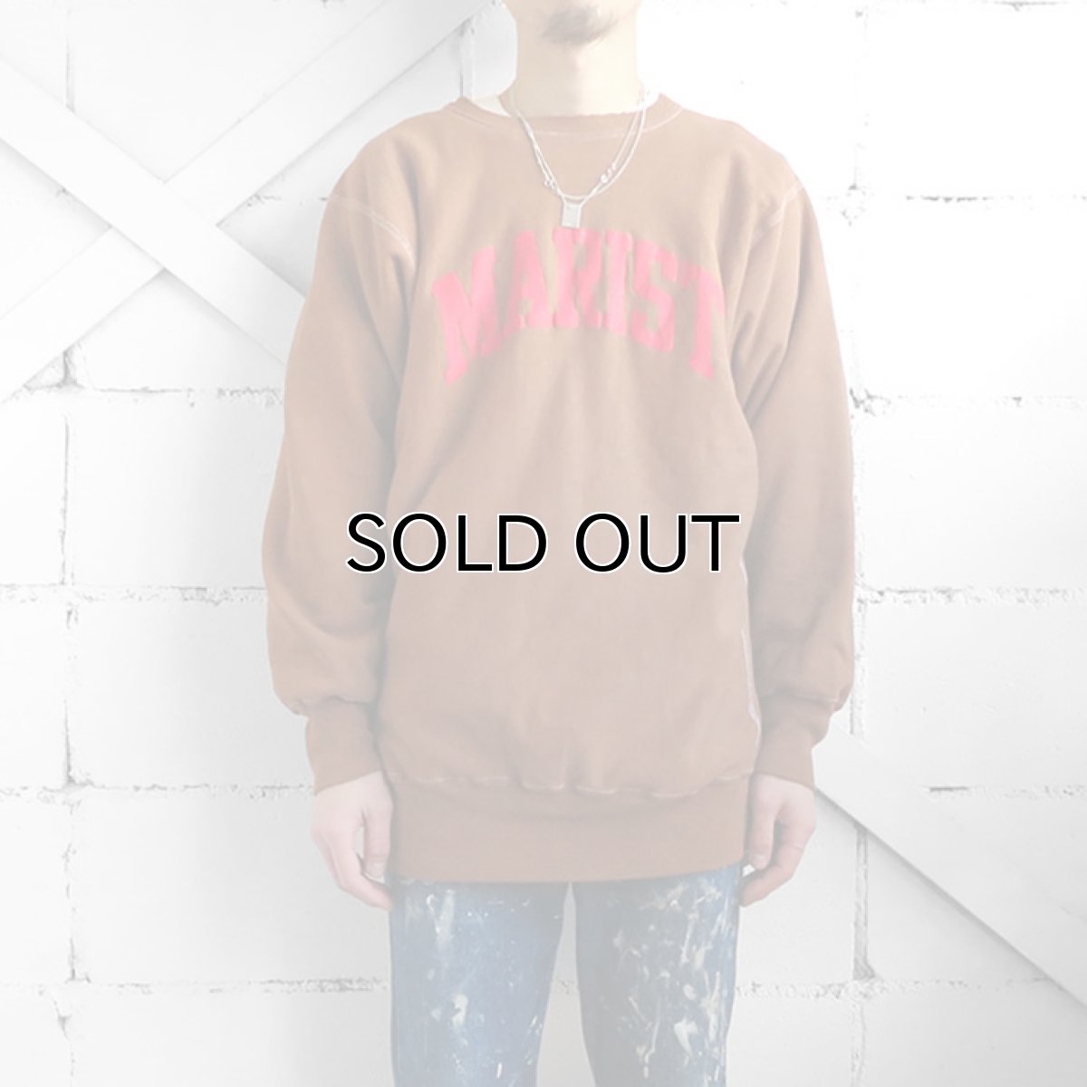 画像2: 1990's Champion "REVERSE WEAVE" Sweat Shirt -Over Dyed- LIGHT BROWN size L-XL(表記XXL) (2)