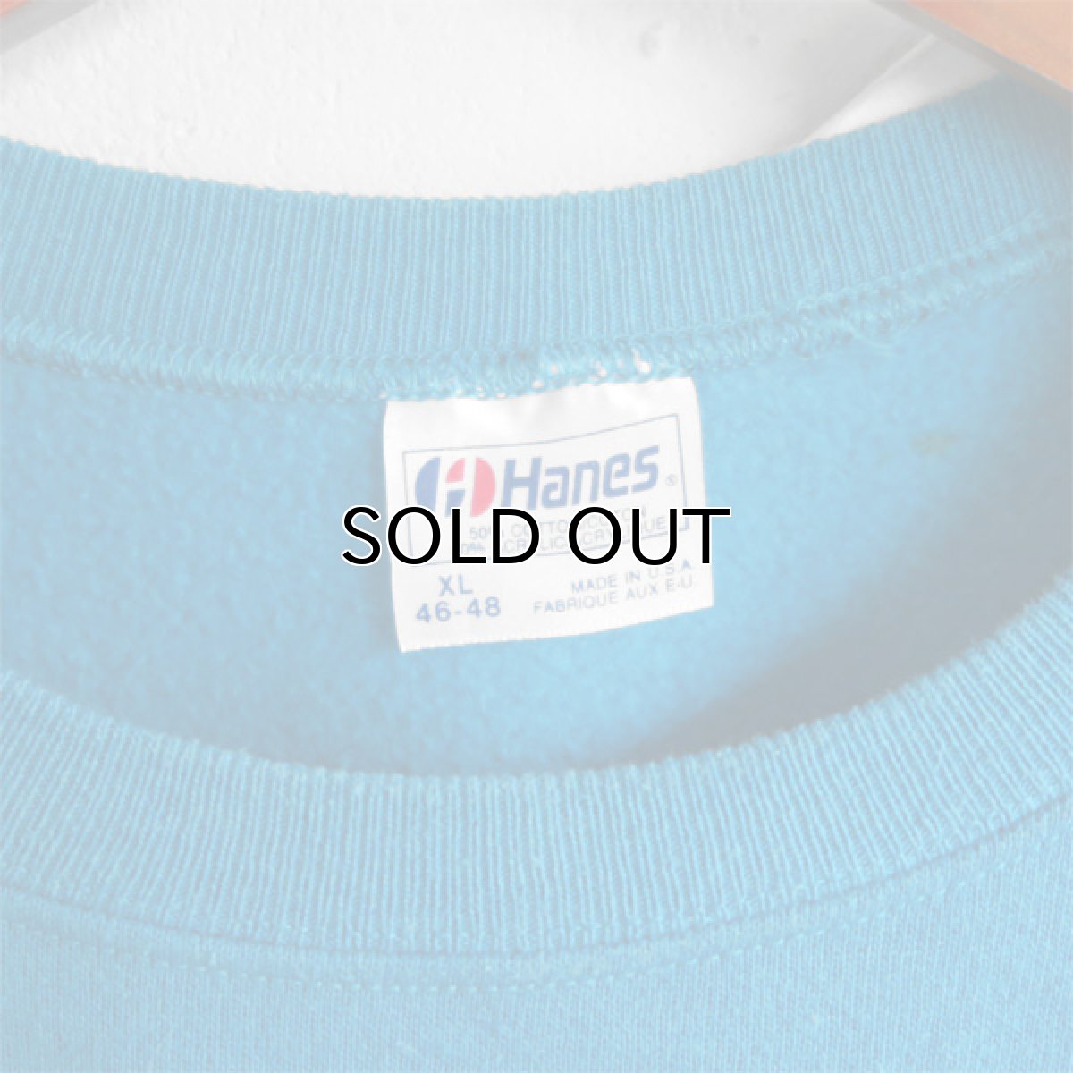 画像7: 1980's HANES "SAN FRANCISCO" Foam Print  Sweat Shirt TURQUOISE BLUE size L (7)