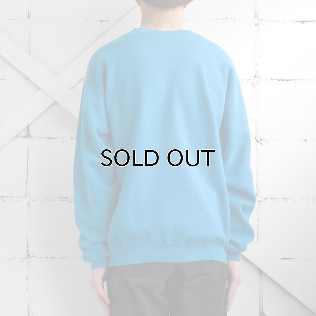 画像3: 1980's HANES "SAN FRANCISCO" Foam Print  Sweat Shirt TURQUOISE BLUE size L (3)