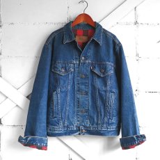 画像1: 1980's Levi's "70411" Blue Denim 4Pocket Jacket フランネル裏地　BLUE DENIM　size M-L (1)