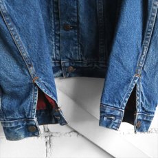 画像7: 1980's Levi's "70411" Blue Denim 4Pocket Jacket フランネル裏地　BLUE DENIM　size M-L (7)