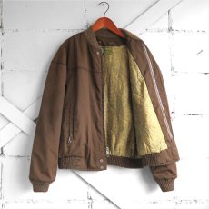 画像5: 1960's~ "Derby of San Francisco" Cap Shoulder Jacket 中綿仕様　BROWN　size M(表記40) (5)