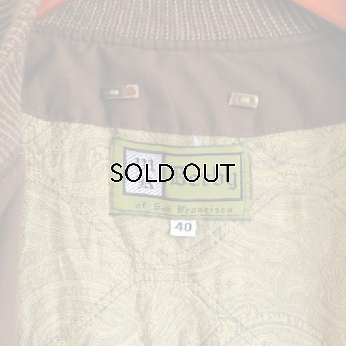 画像11: 1960's~ "Derby of San Francisco" Cap Shoulder Jacket 中綿仕様　BROWN　size M(表記40) (11)