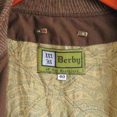 画像11: 1960's~ "Derby of San Francisco" Cap Shoulder Jacket 中綿仕様　BROWN　size M(表記40) (11)