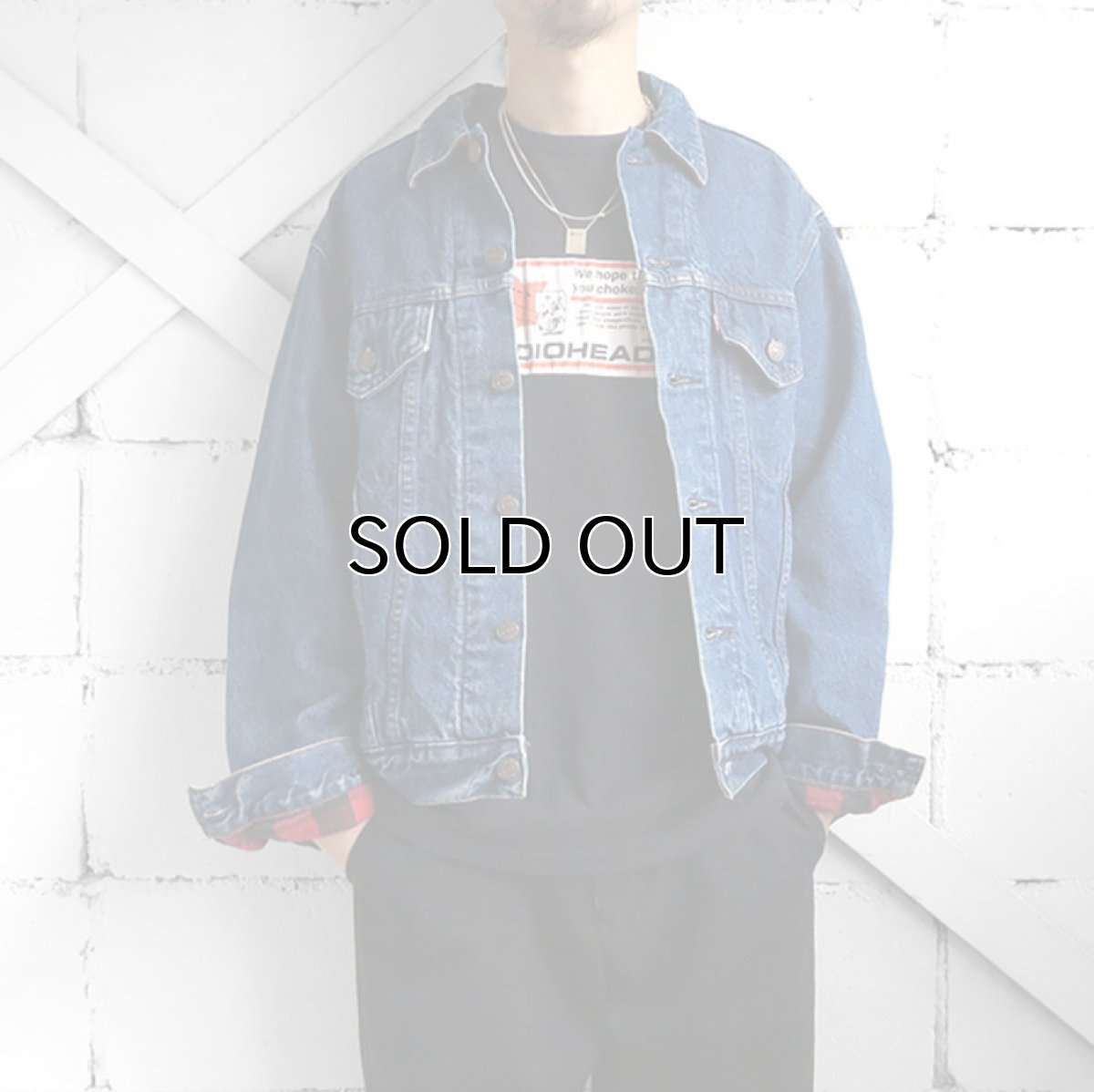 画像2: 1980's Levi's "70411" Blue Denim 4Pocket Jacket フランネル裏地 BLUE DENIM size M-L (2)