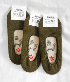 画像1: Riprap "NZ MERINO INVISIBLE SOCKS" -made by HALISON-　color DRIED LEAF　size FREE (1)