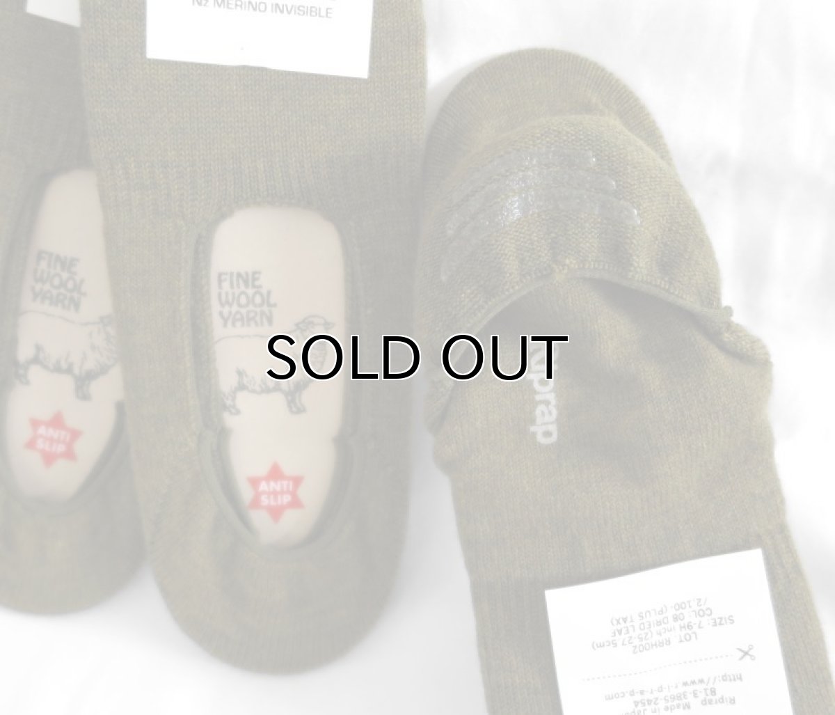 画像4: Riprap "NZ MERINO INVISIBLE SOCKS" -made by HALISON-　color DRIED LEAF　size FREE (4)