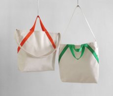 画像1: Riprap "A TOTE" -STUDIO MADE-　color NATURAL/ORANGE, GREEN　size MEDIUM (1)