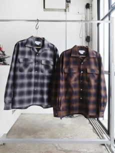 画像1: Riprap "OPEN COLLAR SHIRT" -INDIGO SHADOW PATTERN-　2 COLORS (1)