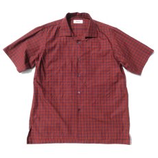 画像1: Riprap "S/S Semi Open Collar Shirt" -Plaid Broad-  color BROWN/RED　size MEDIUM, LARGE, X-LARGE (1)