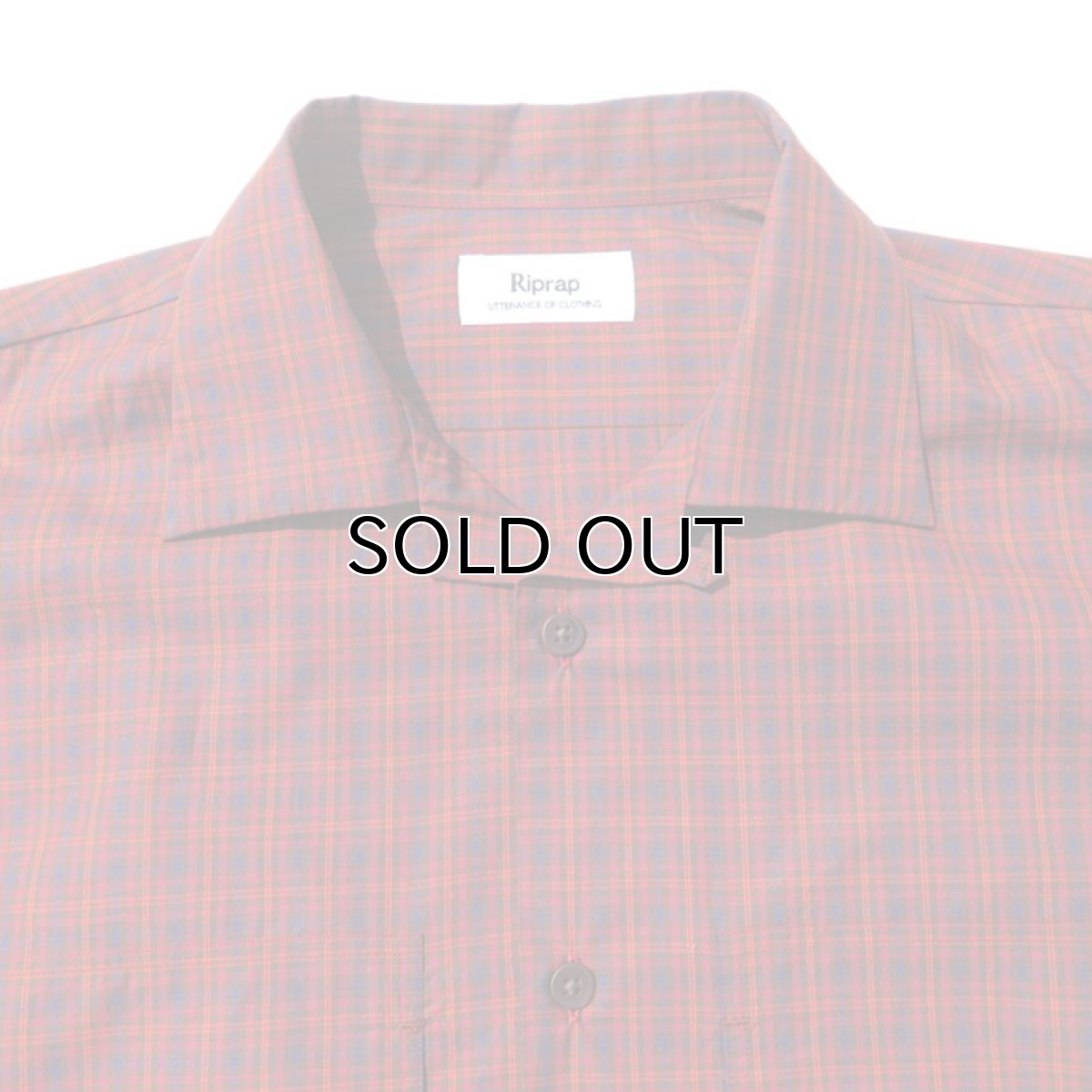 画像3: Riprap "S/S Semi Open Collar Shirt" -Plaid Broad-  color BROWN/RED　size MEDIUM, LARGE, X-LARGE (3)