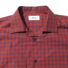 画像3: Riprap "S/S Semi Open Collar Shirt" -Plaid Broad-  color BROWN/RED　size MEDIUM, LARGE, X-LARGE (3)