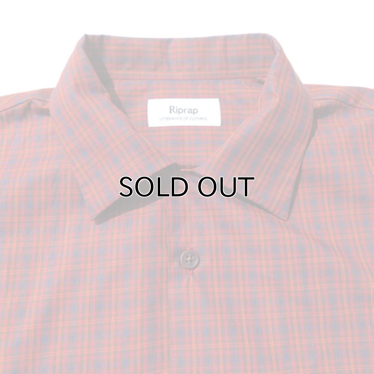 画像4: Riprap "S/S Semi Open Collar Shirt" -Plaid Broad-  color BROWN/RED　size MEDIUM, LARGE, X-LARGE (4)